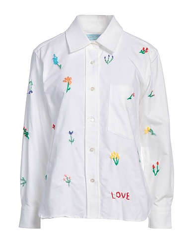 ALESSANDRO GHERARDESCHI Patterned shirts & blouses White 100% Cotton