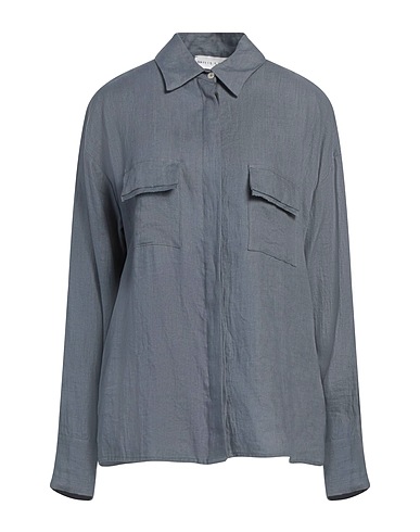 SKILLS & GENES Camicia in lino Piombo 100% Lino