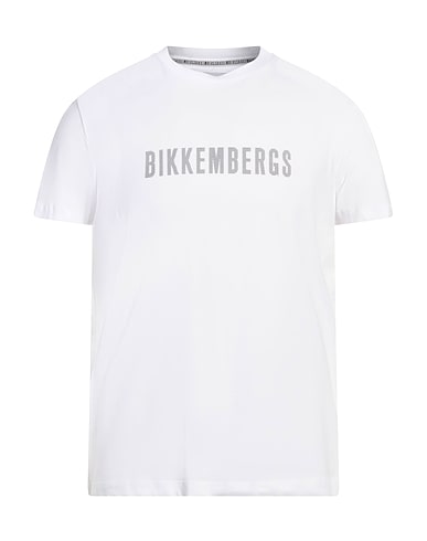 BIKKEMBERGS T-shirt Bianco 95% Cotone, 5% Elastan