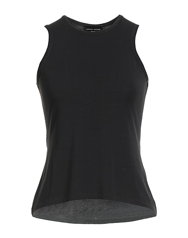 ROBERTO COLLINA Top Black 82% Modal, 10% Cashmere, 8% Elastane