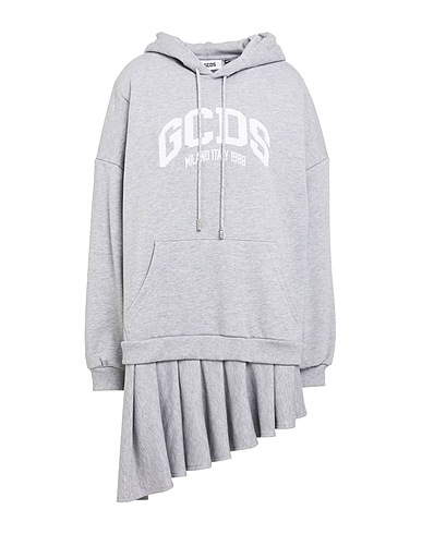GCDS Short dress Light grey 73% Cotton, 27% Polyester
