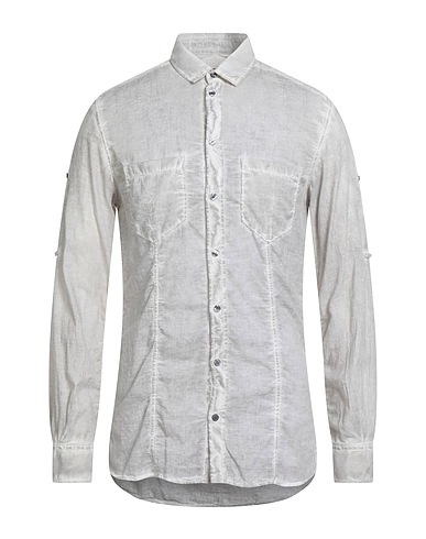 DOLCE&GABBANA Solid colour shirt Light grey 100% Cotton