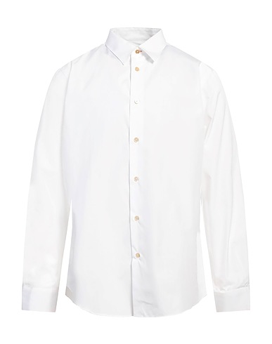 PAUL SMITH Solid colour shirt White 100% Cotton