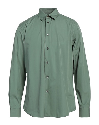 PAUL SMITH Solid colour shirt Sage green 100% Cotton