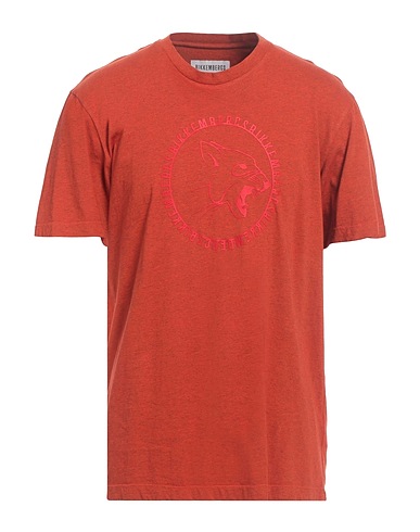 BIKKEMBERGS T-shirt Rust 100% Cotton, Elastane