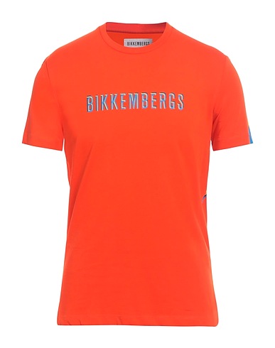 BIKKEMBERGS T-shirt Orange 95% Cotton, 5% Elastane