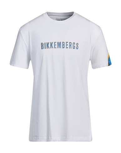 BIKKEMBERGS T-shirt White 95% Cotton, 5% Elastane