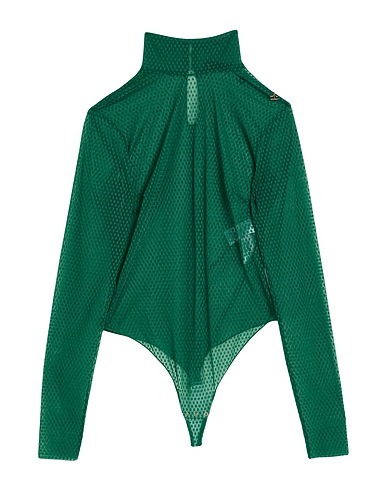 ELISABETTA FRANCHI TOPWEAR Green 82% Polyamide, 18% Elastane