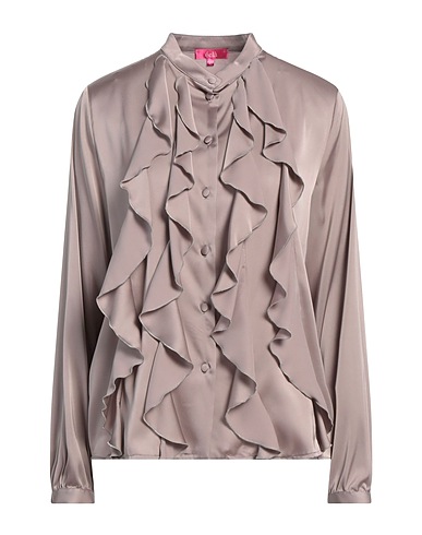 ÉCLÀ Solid colour shirts & blouses Taupe 97% Polyester, 3% Elastane