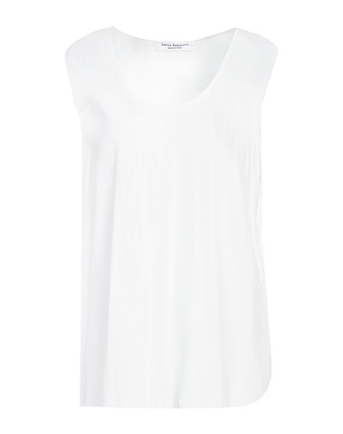 AMINA RUBINACCI Top Bianco 92% Seta, 8% Elastan