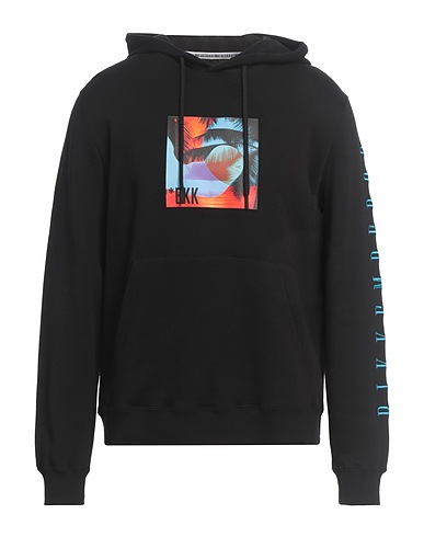 BIKKEMBERGS Hoodie Schwarz 100% Baumwolle, Elastan
