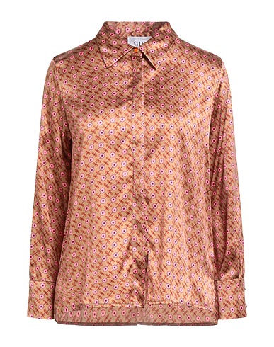 NIŪ Camicie  e bluse fantasia Cammello 92% Seta, 8% Elastan