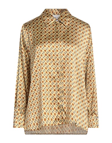 NIŪ Camicie  e bluse fantasia Giallo pastello 92% Seta, 8% Elastan