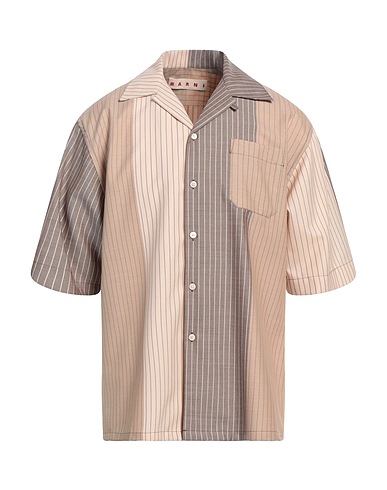 MARNI Striped shirt Beige 100% Virgin Wool