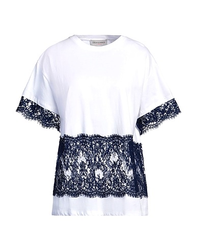 ERMANNO FIRENZE T-shirt White 100% Cotton, Polyamide