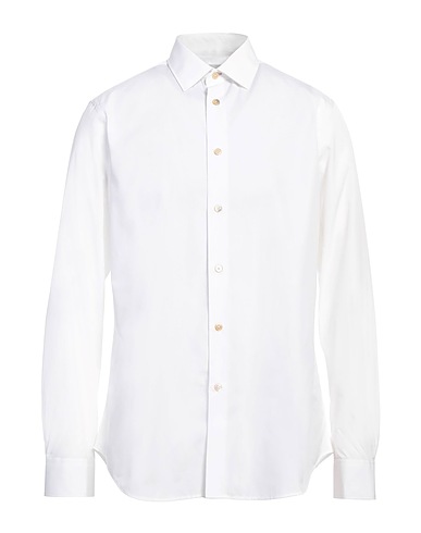 PAUL SMITH Solid colour shirt White 100% Cotton