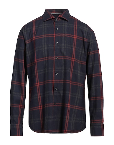 TINTORIA MATTEI 954 Checked shirt Navy blue 100% Cotton