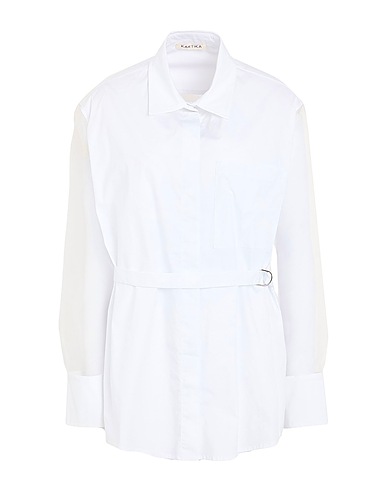 KARTIKA Camicie e bluse tinta unita Bianco 98% Cotone, 2% Elastan