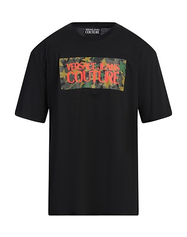 VERSACE JEANS COUTURE T-shirt NERO 100% Cotton