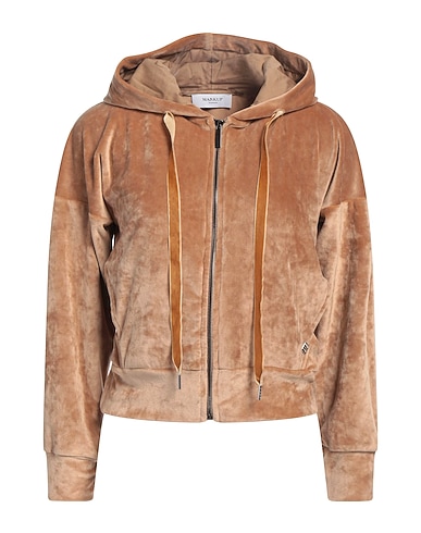 MARKUP Hooded track jacket  Camel 94% Polyester, 6% Elastane