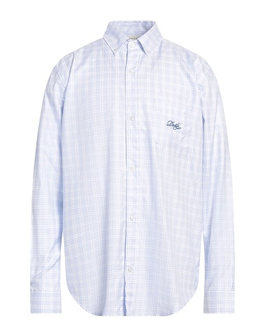 DRÔLE DE MONSIEUR Kariertes Hemd Himmelblau 100% Baumwolle