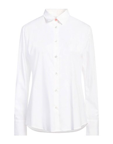 PS PAUL SMITH Solid colour shirts & blouses White 96% Organic cotton, 4% Elastane