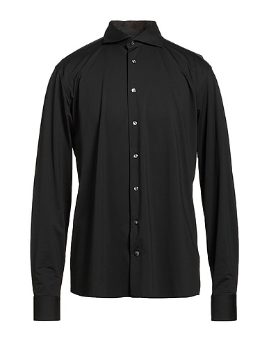 ETON Solid colour shirt NERO 87% Polyamide, 13% Elastane