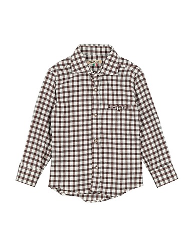 NUPKEET Patterned shirt Brown 100% Cotton