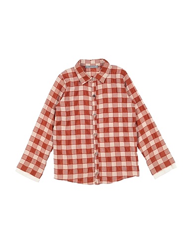 MINIMU' Patterned shirt Rust 50% Viscose, 50% Polyester