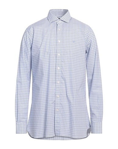 HACKETT Checked shirt Light blue 100% Cotton