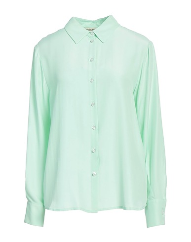 GARAGE NOUVEAU Solid colour shirts & blouses Light green 87% Acetate, 13% Silk
