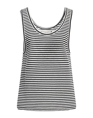 ÂME ANTWERP Tank top Black 50% Organic cotton, 50% Organic Linen