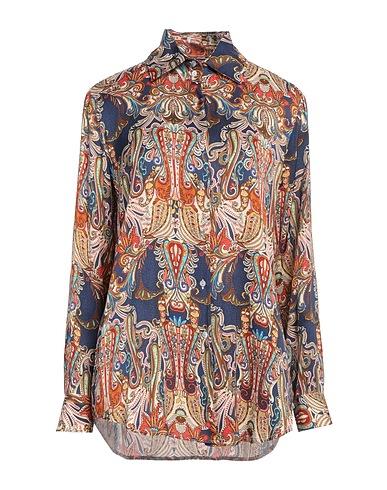 BRIAN DALES Patterned shirts & blouses Blue 100% Viscose