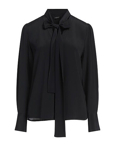 LIU •JO Solid colour shirts & blouses Black 82% Acetate, 18% Silk