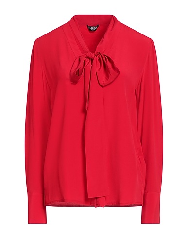 LIU •JO Solid colour shirts & blouses Red 82% Acetate, 18% Silk