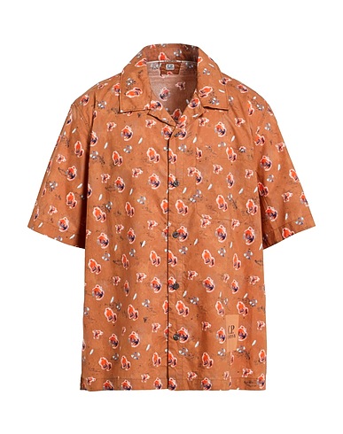 C.P. COMPANY Patterned shirt Tan 100% Cotton