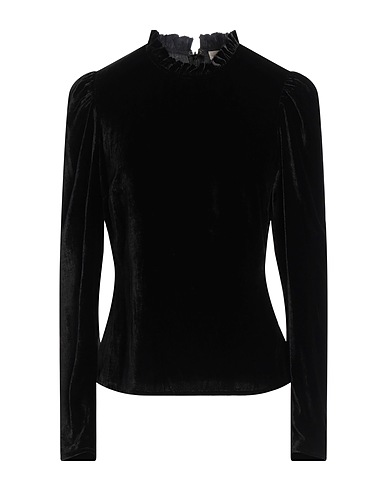 ULLA JOHNSON Top Black 80% Viscose, 20% Silk