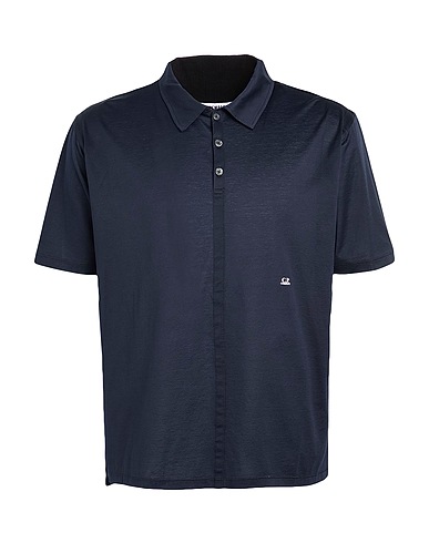 C.P. COMPANY Polo shirt Midnight blue 100% Cotton