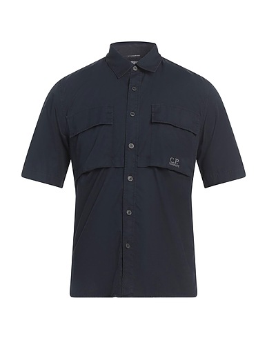C.P. COMPANY Solid colour shirt Midnight blue 100% Cotton
