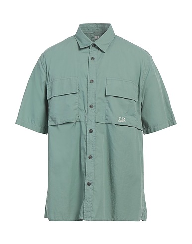 C.P. COMPANY Solid colour shirt Sage green 100% Cotton