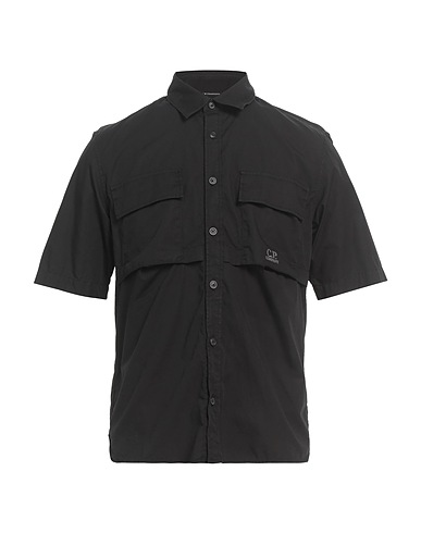 C.P. COMPANY Solid colour shirt Black 100% Cotton