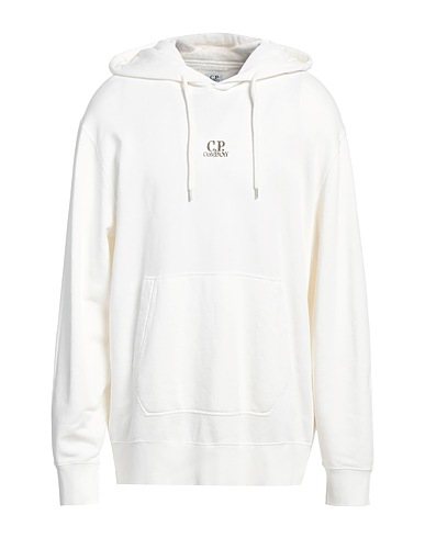 C.P. COMPANY Hooded track jacket  White 100% Cotton
