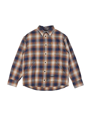 DSQUARED2 Patterned shirt Camel 100% Cotton