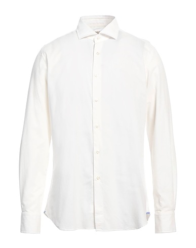 XACUS Solid color shirt White 100% Cotton