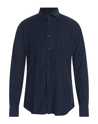 XACUS Camicia tinta unita Blu navy 100% Cotone