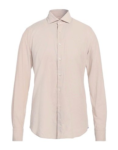 XACUS Solid color shirt Light grey 100% Cotton