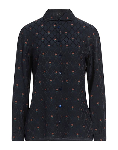 ETRO Floral shirts & blouses Midnight blue 54% Viscose, 43% Silk, 3% Polyester