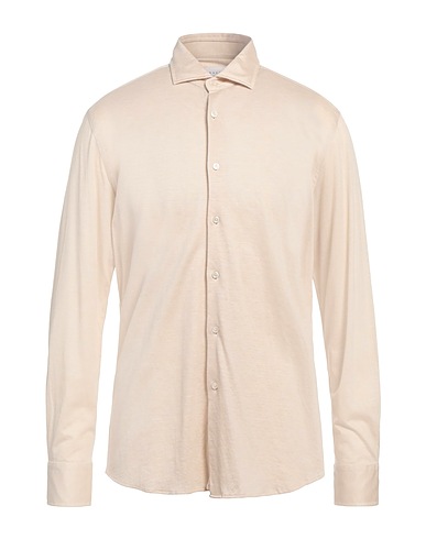 XACUS Camicia tinta unita Beige 50% Cotone, 50% Lyocell