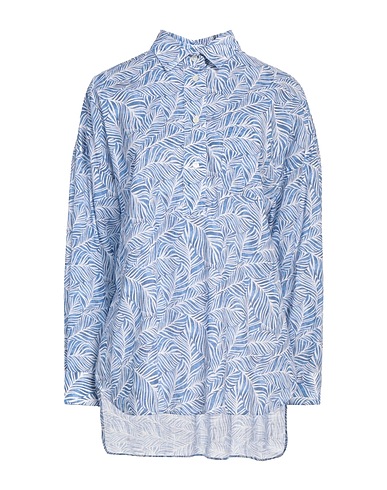 CALIBAN Patterned shirts & blouses Blue 100% Cotton