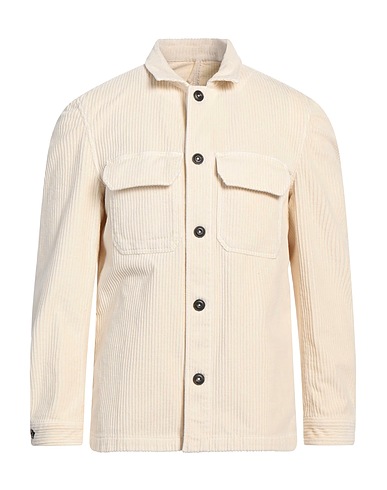 L.B.M. 1911 Solid colour shirt Cream 98% Cotton, 2% Elastane